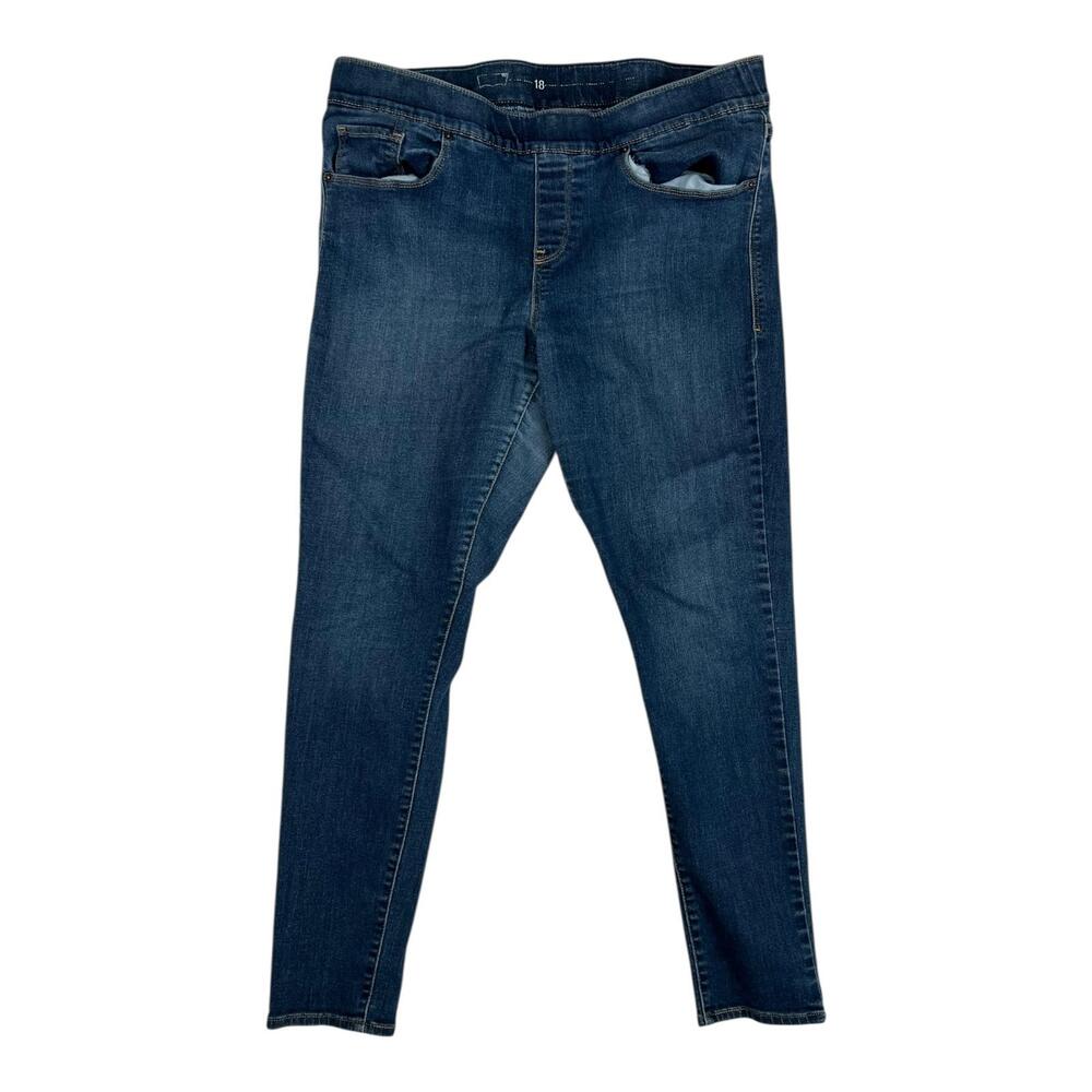Levi's Skinny Jegging Jeans Women's 18 Blue Medium Wash Plus Stretch Denim